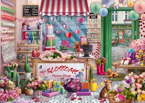 Ravensburger Puzzle 12001727 - Der kleine Blumenladen - liebevoll illustriertes Puzzle, für Blumen-Freunde ab 14 Jahren