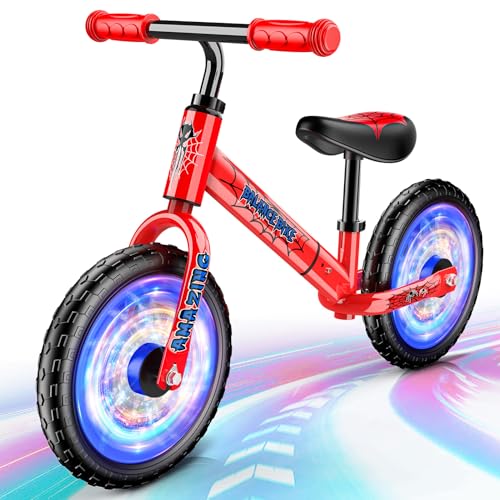 Braxel Laufrad ab 2-6 Jahre bis zu 35 kg, Balance Bike Lauflernwagen Lauflernrad Kider Spielzeug 2-6 Jahre Geschenke Jungen Mädchen, Lenkrad und Sattel Höhenverstellbar