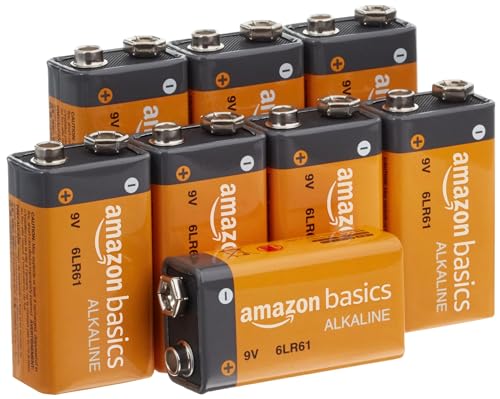 Amazon Basics Everyday Alkalisch batterien, 9 V, 8 Stück (Aussehen kann variieren)