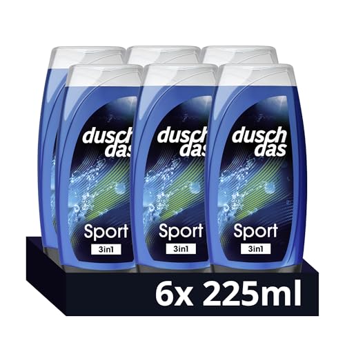 Duschdas 3-in-1 Duschgel & Shampoo Sport Duschbad mit Fresh-Energy-Duftformel sorgt für einen erfrischenden Start in den Tag 6x 225 ml