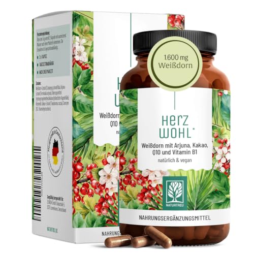 NATURTREU® Herzwohl mit hochdosiertem Weißdorn, Arjuna & Coenzym Q10