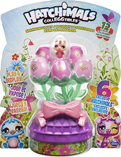 HATCHIMALS CollEGGtibles, Frühlingsstrauß mit 6 exklusiven CollEGGtibles (Stil kann variieren), für Kinder ab 5 Jahren