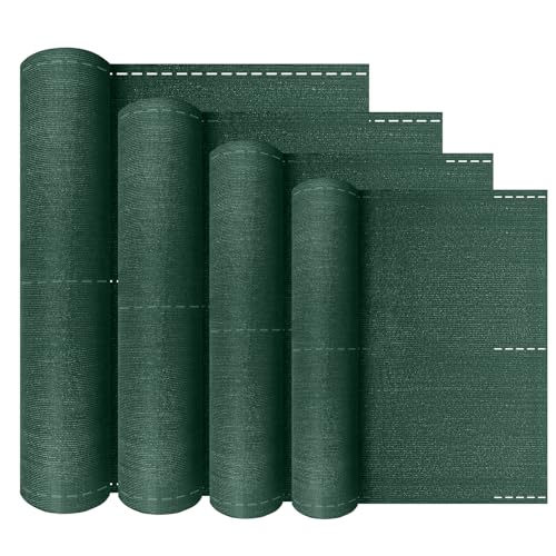 LZQ Schattiergewebe 150 g/m² Zaunblende, Sichtschutz HDPE Gewebe, UV-stabilisiert, wetterfest (Grün, 1,0 x 10 m)