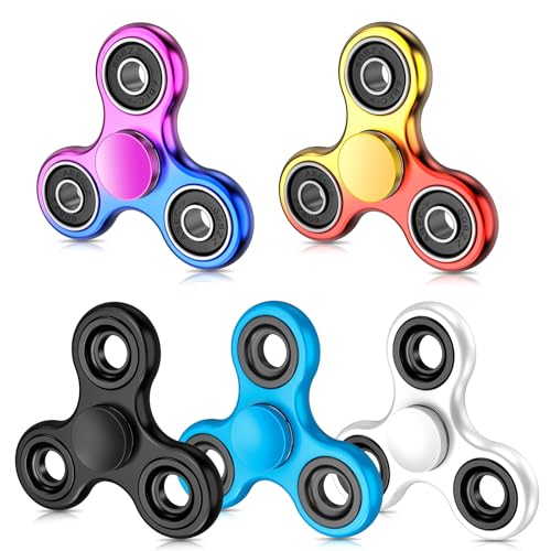 Coolden 5 Stück Fidget Spinner Metall Fidget Toys Finger Spinner für Kinder