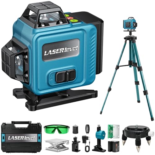 Kreuzlinienlaser Grün mit Stativ, 4x360° 16 Liniens Laser Wasserwaage