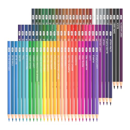 Shuttle Art Buntstifte Set, 80 Buntstifte für Erwachsene und Anfänger zum Malen und Zeichnen, bruchsichere Buntstifte Kinder, Holzstifte, Farbstifte für Malbücher, Schule und zu Hause