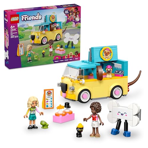 LEGO Friends Haustierzubehör-Van - Spielzeug mit 2 Mini Puppen sowie Hund-, Katzen- & Froschfigur - Geburtstagsgeschenk für Mädchen ab 6 Jahren - 42678