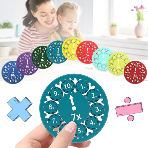 Mathe Fidget Spinner (9 Stück), Kinder ADHD Toys Set, Mitgebsel Geschenke
