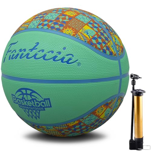 Fantecia Basketball Größe 5, Professioneller Wettkampf-Basketball aus Gummi, Trainingsball mit hohem Sprungvermögen