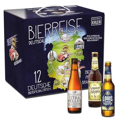 Kalea | Probierset | 12 x 0,33l unterschiedliche Biere | Bierverkostung | Biergeschenk für alle Bierliebhaber (Probierset im Schmuckkarton, Probierset im Schmuckkarton)