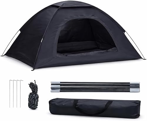 ARATERVIO Camping Zelt für 3-4 Personen, Leichtes Outdoor Zelt mit Schnellaufbau (Schwarz)