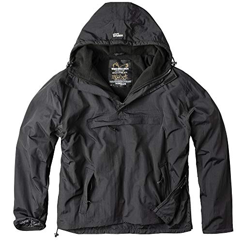 Surplus Raw Vintgae Herren Windbreaker Outdoor Jacke, schwarz, XXL