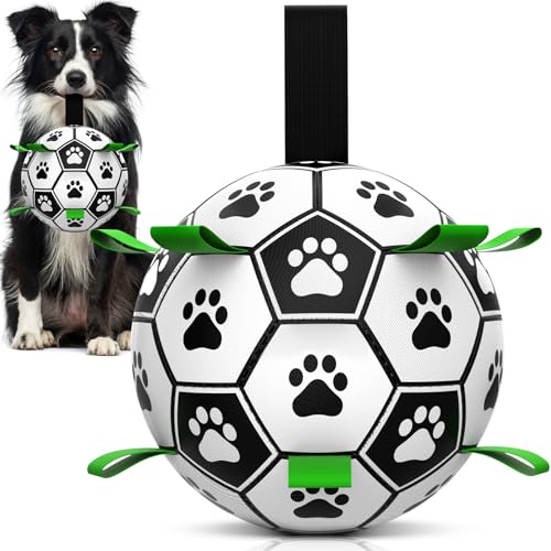 HETOO Hundeball, Hundespielzeug Ball mit Seil, Interaktive Hunde Ball für Touring, Langlebig & Hoher Sprung & Schwimmende Ball für Hunde Geburtstagsgeschenke Indoor & Outdoor Mittel (6 Zoll)