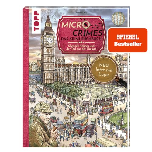 Micro Crimes. Das Krimi-Suchbuch. Sherlock Holmes und der Tod aus der Themse: Finde Verbrecher im Gewimmel von London 1920. Wimmel-Rätsel für ... zum Suchen und Finden, Band 1)