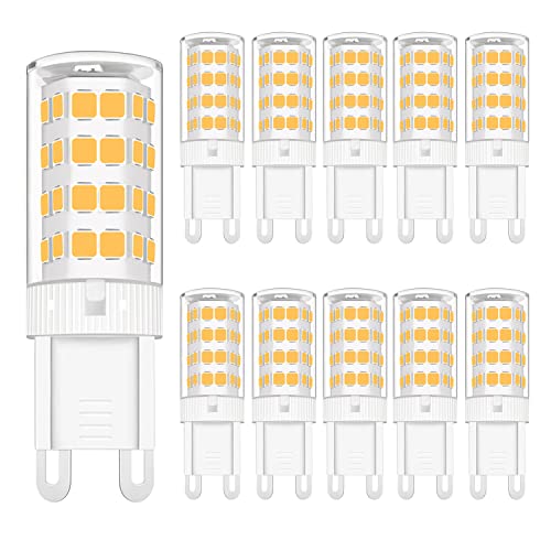 TIAFELNGLY G9 LED Warmweiß 5W, LED Lampen G9 Leuchtmittel, ersetzt 30W 40W 50W Halogenlampen, 360°Abstrahlwinkel L-E-D Birne 10-er Pack