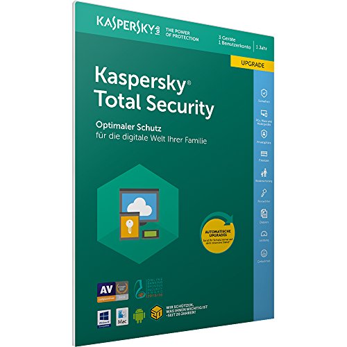 Kaspersky Total Security 2018 Upgrade | 3 Geräte | 1 Jahr | Windows/Mac/Android | Download