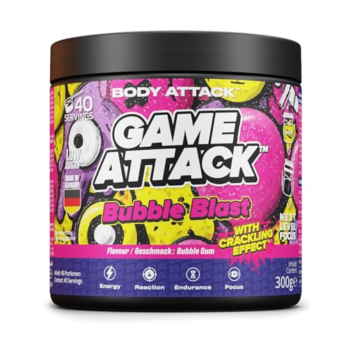 GAME ATTACK Gaming Booster Bubble Blast 300 g Energy Drink Pulver