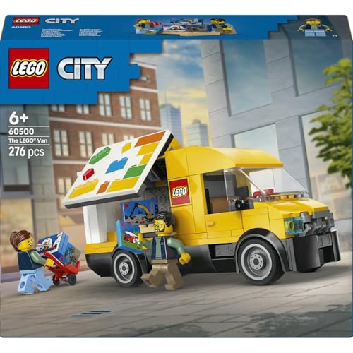 LEGO City Der LEGO Lieferwagen 60500 | Spielzeug ab 6 Jahren für Jungen, Modellbau mit 2 Minifiguren, Transportwagen und Zubehör, Geburtstagsgeschenk, 276 Teile