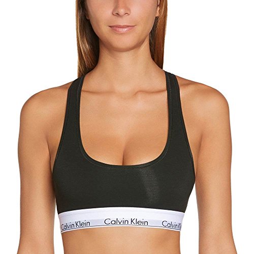 Calvin Klein Damen BH Bralette Unlined Sport, Schwarz (Black), L
