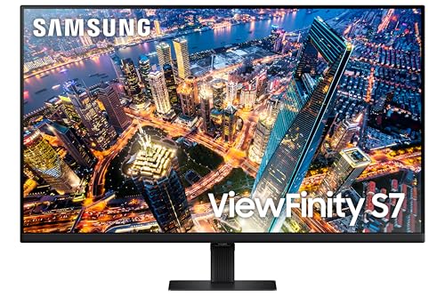 Samsung Monitor ViewFinity S7 S32D702, Flat, 32 Zoll, 3840 x 2160 UHD 4K, HDR10, 60 Hz, 5 ms, HDMI, Display Port, Audio-Eingang, Pip, PBP, einfache Installation