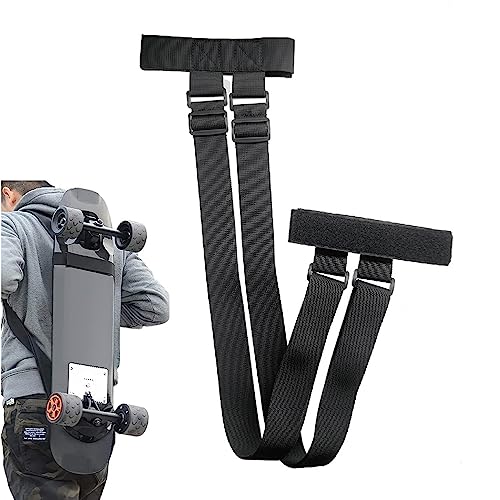 Skateboard Schulterträger, Skateboard Tasche Rucksack Verstellbarer Schultergurt, Adjustable Shoulder Strap, Skateboard Storage (Black), Skateboard Aufbewahrung, Longboard Bag for Travel Beginners