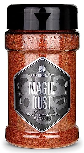 Ankerkraut Magic Dust, BBQ Rub, Marinade für Fleisch, Gewürzmischung zum grillen, allzweck Gewürz mit Paprika geräuchert nach Originalrezept, 230 g im Streuer