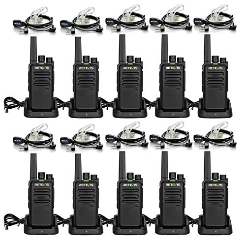 Retevis RT668 Profi Funkgeräte Set, IP54 Robust mit Headset (10 Stück)