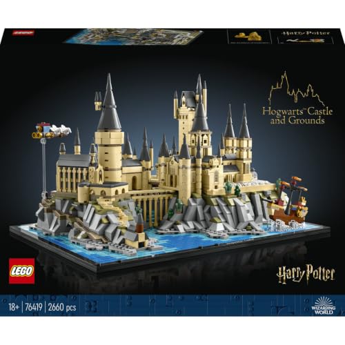 LEGO Harry Potter Schloss Hogwarts mit Schlossgelände 76419 | Bausatz für Erwachsene, inkl. Hauptturm & Astronomieturm, Kammer des Schreckens & Architekt Minifigur, Geschenk, 2660 Teile