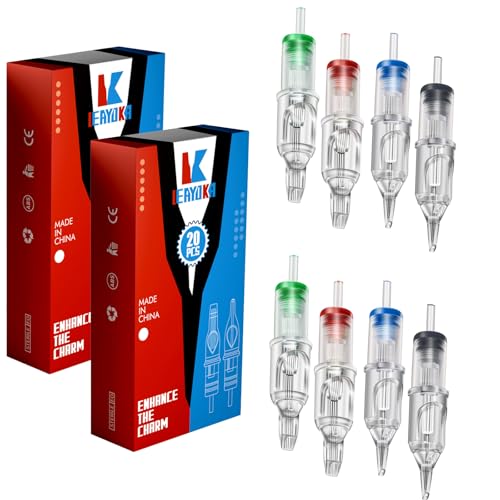 LEAYOKA 40pcs Mixed cartridges 0.35mm 1203RL 1205RL 1207RL 1209RL 1203RS 1205RS 1207RS 1209RS