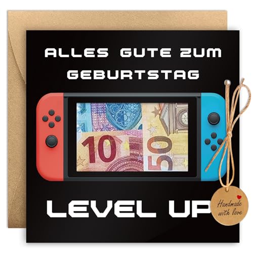 Geldgeschenke Geburtstag, Gamepad Geburtstagskarte Geldgeschenke Verpackung mit Umschlägen, Gaming Deko Zocker Geschenk, Coole Sachen für Jungs, Geldgeschenk Karte Geburtstag für Männer