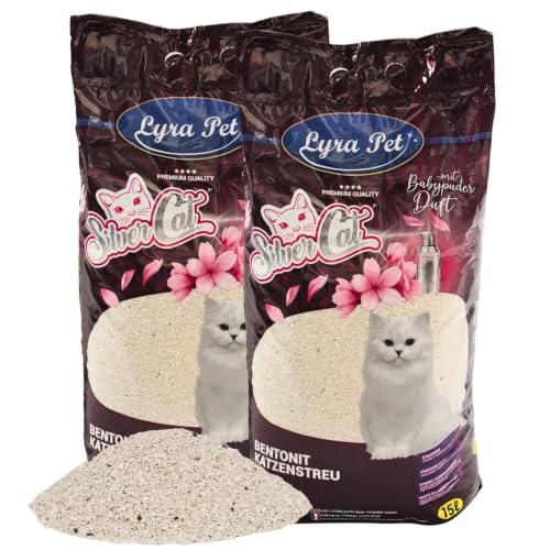 Lyra Pet® 30 Liter Silver Cat Katzenstreu Bentonit mit Aktivkohle