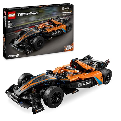 LEGO Technic NEOM McLaren Formula E Race Car, Rennwagen Spielzeug für Kinder ab 9 Jahren, Jungen und Mädchen, Modellfahrzeug-Bausatz, Dekoration für das Kinderzimmer, Geschenkidee zum Geburtstag 42169