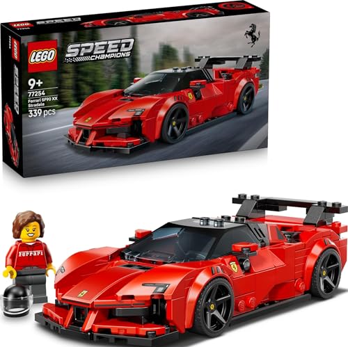 LEGO Speed Champions Ferrari SF90 XX Stradale Sportwagen - Modellbau mit sammelbarer Fahrer Minifigur - Geburtstagsgeschenkidee für Jungen ab 9 Jahren und Motorsportfans - 77254