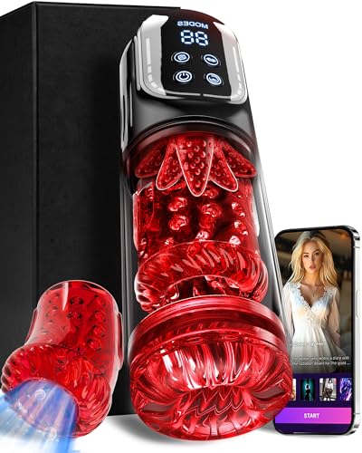 Masturbieren für Männer Masturbator KI, 7 Saugen &Teleskop &Rotation &Vibration Sex Spielzeug für die Männer, Taschenmuschi Sexspielzeug mit Stabiler Motor, Masturbatoren Vibratorensets Sex Toy VIJISA