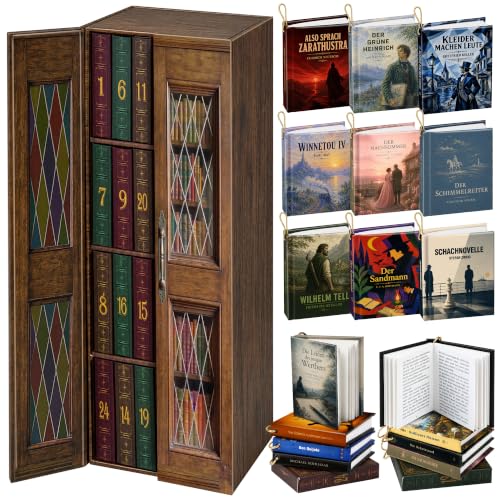 Mini-Bücher Adventskalender 2026, deutsche Minibücher für Buchliebhaber