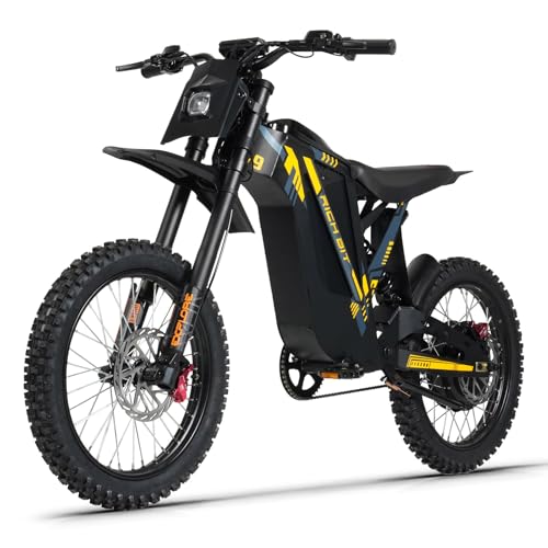 Anyrain V9 Dirtbike Elektrofahrrad, 17 Zoll E Bike Herren, Elektrisches Mountainbike mit 48V 20AH Akku, Fatbike Ebike mit Hydraulische Scheibenbremsen für MTB, Strand & Schnee