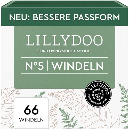 LILLYDOO hautfreundliche Windeln, Halbmonatsbox, Größe 5 (11+ kg), 66 Stück