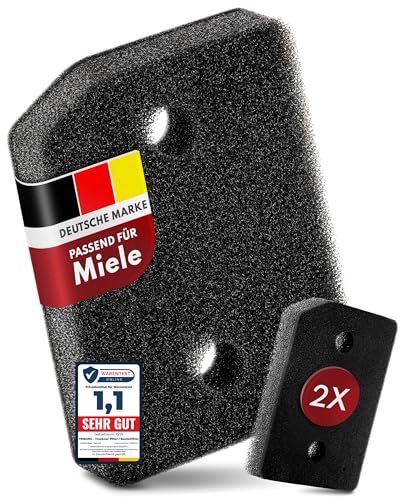 Premium Sockelfilter passend für Miele T1 9164761-2x Filter für Wäschetrockner- & Wärmepumpentrockner - 207 x 157 x 30mm - Schwammfilter Filtermatte für Active, EditionEco, Silence, SpeedCare, uvm.