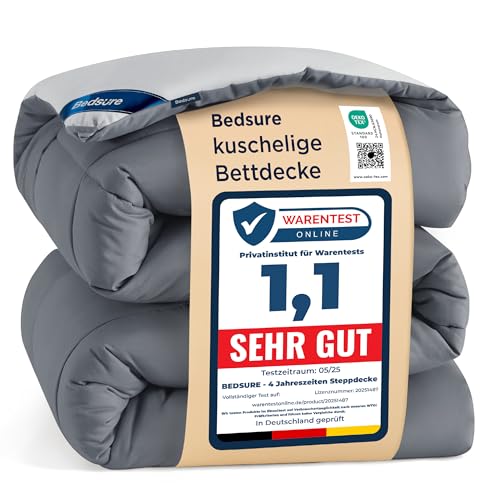 BEDSURE Bettdecke Ohne Bezug 135x200 - Bettdecke mit Integriertem Bezug