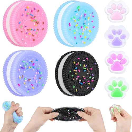 Taba Squishy Fidget Toys,4 Stück Ultraweiche Stressabbau-Spielzeuge,für Kinder und Erwachsene, sensorische Spielzeuge Design,Angstlösende Partygeschenke,Mitgeliefert 4 Stück Taba Katzenkrallen