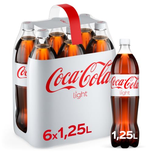 Coca-Cola Light Cola, koffeinhaltiger Softdrink ohne Zucker, 6 x 1,25 l - Product Type - Container.Type