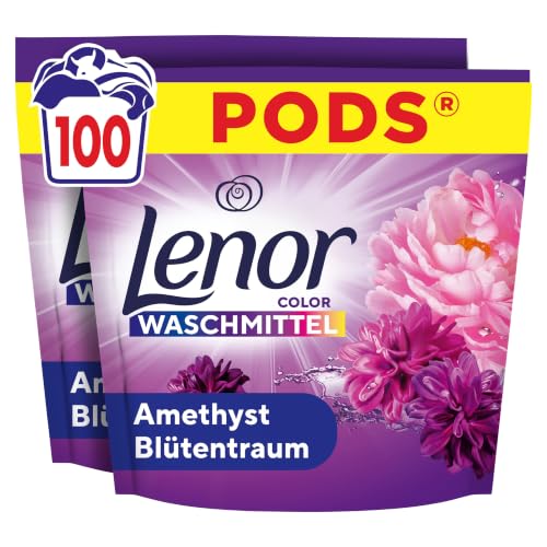 Lenor Pods Amethyst Blütentraum Waschmittel, 100 Wäschen