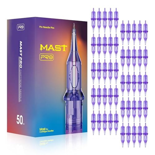Mast Pro Tattoo Nadeln 50 Stück Verschiedene Größen #12 1201RL 1203RL 1205RL 1207RL 1205RS 1207RS 1209RS 1207RM 1211RM 1209M Wegwerfnadeln Rundliner Schattierer Magnum Set Für Alle Stile
