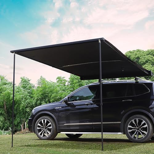 JCSRYD Auto Markise Camping Einziehbare Auto-Seitenmarkise für den Außenbereich, Ausziehbare Ripstop-Fahrzeugmarkise für Überlandcamping, PU5000 mm, Wetterfest, für SUV/LKW/Van (Size : 160x250cm/5.2X