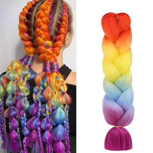 Aomig Braids Extensions, Ombre Kunsthaar zum Einflechten, 24