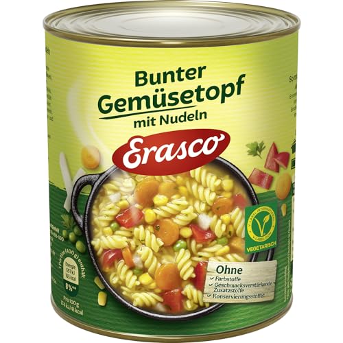 Erasco Bunter Gemüsetopf vegetarisch (800g) In rund 5 Minuten fertig – Mit viel Gemüse – Ohne Schnickschnack - Einfach lecker