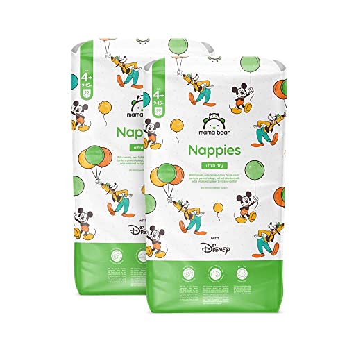 Amazon-Marke: Mama Bear Disney Ultra Dry Windeln Größe 4+ (9-15 kg) - MONATSBOX, Weiß, 160 Stück (2 Packungen mit 80)