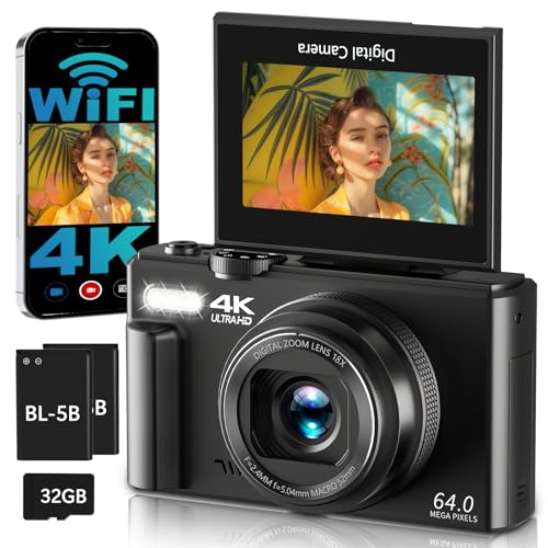 4K Digitalkamera mit WLAN 64MP Kamera Fotokamera 3