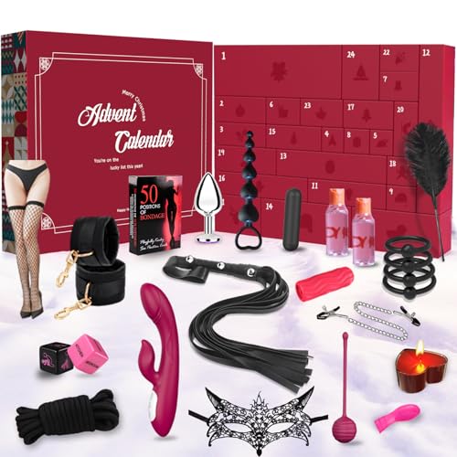 Adventskalender 2026 für Erwachsene für Paare Erwachsene Singles 24 sinnliche Sexspielzeuge Geschenk inkl Erotik für das Neue Jahr Weihnachts-Kalender Adult Sex Toys für Überraschungen