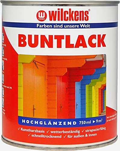 Wilckens Kunstharz Buntlack für Innen und Außen, hochglänzend, 750 ml, RAL 9010 Reinweiß